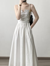 画像をギャラリービューアに読み込む, Ruched Spaghetti Smocked A Line Maxi Dress
