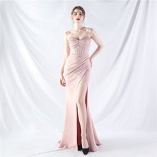 Load image into Gallery viewer, Boning Slim Beaded Shaping Evening Dress
