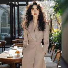 Load image into Gallery viewer, OL Elegant Khaki Blazer Dress

