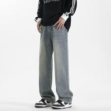 Load image into Gallery viewer, Men&#39;s Wide Leg Vintage Blue Jeans
