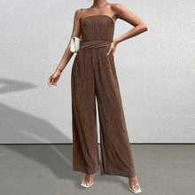 Загрузить изображение в средство просмотра галереи, Strapless Textured Ruching Wide Leg Jumpsuit
