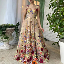 画像をギャラリービューアに読み込む, Colorful Embroidered Floral Long Evening Dress Bridesmaid Dress
