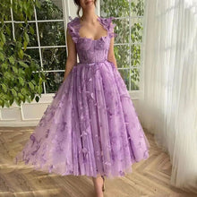 Load image into Gallery viewer, Elegant 3D Embroidery Butterfly Lace Tulle Evening Dress
