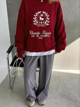 画像をギャラリービューアに読み込む, Women Round Neck Printed Oversized Sweatshirts
