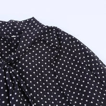 Load image into Gallery viewer, Oversized Bow Tie Flare Polka Dot Shirt
