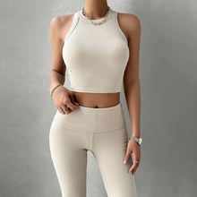 Laden Sie das Bild in den Galerie-Viewer, Sleeveless Sporty Gym Two Piece Set
