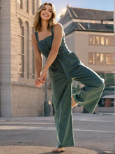 Load image into Gallery viewer, Sleeveless Belted Button Up Jumpsuit
