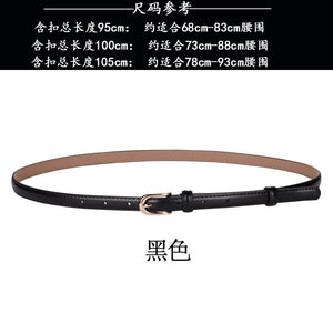 Fashion Black Genuine Leather Thin Dress Blazer Waist Decorative Belt