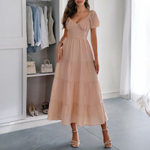 Загрузить изображение в средство просмотра галереи, Short Puff Sleeve Tiered Midi Dress
