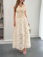 Загрузить изображение в средство просмотра галереи, Sleeveless Spliced Jacquard Floral Midi Dress
