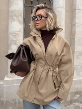 Load image into Gallery viewer, Long Style Oversized Drawstring Windbreaker
