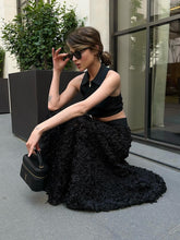 Load image into Gallery viewer, Elastic Waist 3D Floral Event Skirt
