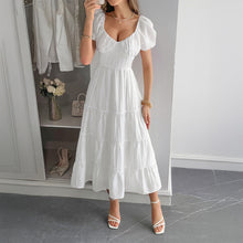 Загрузить изображение в средство просмотра галереи, Short Puff Sleeve Tiered Midi Dress
