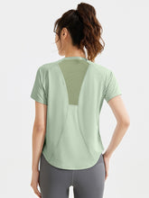 画像をギャラリービューアに読み込む, Oversized Cutout Mesh T-Shirt
