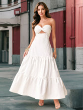 画像をギャラリービューアに読み込む, Halter Neck Spaghetti Backless Tie Bow Tiered Maxi Dress
