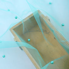 Load image into Gallery viewer, Pearl Beaded Tulle Fabric
