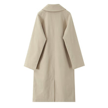 Load image into Gallery viewer, Turn-down Collar Single Breasted Contrast Long Windbreaker
