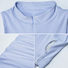 Laden Sie das Bild in den Galerie-Viewer, Zippered Nude Faux Two Piece Sporty Dress Casual Outdoor Running Gym Tennis Dress
