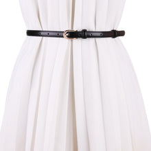 Load image into Gallery viewer, Fashion Black Genuine Leather Thin Dress Blazer Waist Decorative Belt
