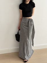 Load image into Gallery viewer, Plaid Maxi Belted Wrap Skirt
