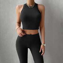 Laden Sie das Bild in den Galerie-Viewer, Sleeveless Sporty Gym Two Piece Set
