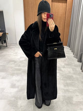 Load image into Gallery viewer, Oversized Faux Fur Belted Overcoat
