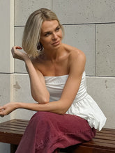 Charger l&#39;image dans la galerie, Sculpted Waist Peplum Bustier Top
