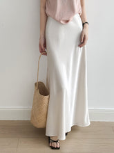 Load image into Gallery viewer, High Waist Satin Maxi Mermaid Skirt

