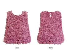 画像をギャラリービューアに読み込む, 3Dローズ刺繍ファンシーノースリーブクロップトップ

