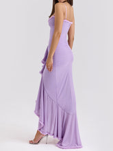 Charger l&#39;image dans la galerie, Spaghetti Backless Frilled Tulle Mermaid Dress
