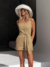 Load image into Gallery viewer, Spaghetti Elastic Waist Jumpsuit
