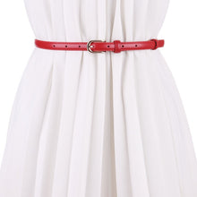 Load image into Gallery viewer, Fashion Black Genuine Leather Thin Dress Blazer Waist Decorative Belt
