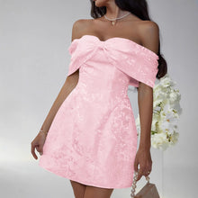 Load image into Gallery viewer, Jaquard Bowknot Strapless Mini Party Dress
