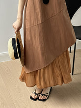 画像をギャラリービューアに読み込む, Sleeveless Asymmetrical Hem Spliced Midi Dress
