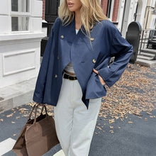 Load image into Gallery viewer, Collarless Double Breasted Blazer
