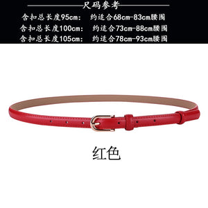 Fashion Black Genuine Leather Thin Dress Blazer Waist Decorative Belt
