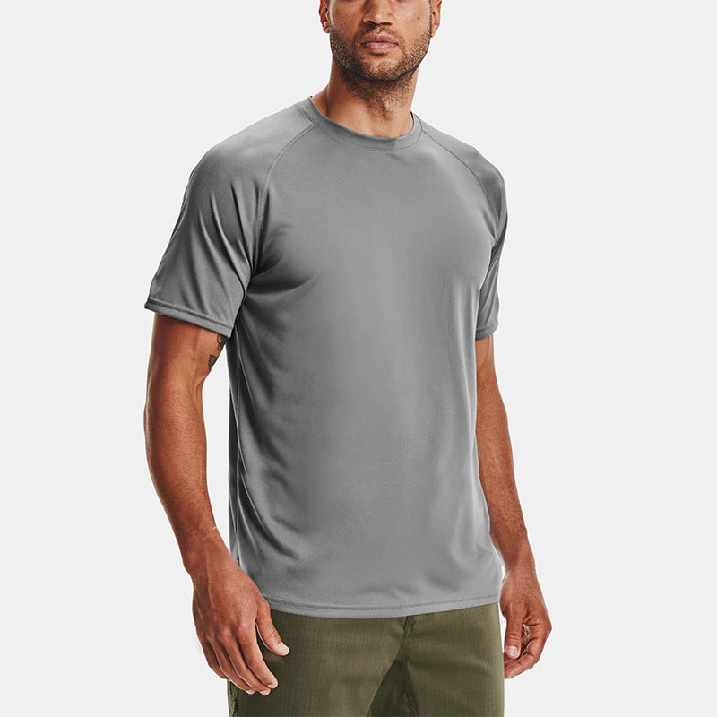 Men's Summer Ice Fiber Quick Dry Short Sleeve Breathable Gym T shirts