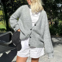 Charger l&#39;image dans la galerie, Button Up Solid Long Sleeve Cardigan
