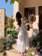 画像をギャラリービューアに読み込む, Fairy White Holiday Spaghetti Maxi Beach Dress

