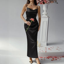 Load image into Gallery viewer, Multi Color Sexy Spaghetti Satin Evening Dress
