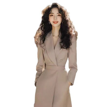 Load image into Gallery viewer, OL Elegant Khaki Blazer Dress
