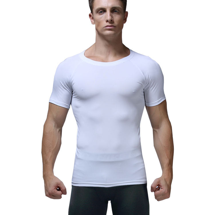 Men's Summer Compressed Quick Dry Basketball Gym Short Sleeve T shirts