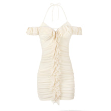 Cargar imagen en el visor de la galería, Frilled Halter Neck Mini Bodycon
