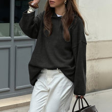 Load image into Gallery viewer, Woman Drop Shoulder Oversized Sweater Hoodie
