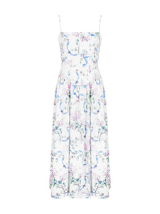 Printed Floral Slim Flare Maxi Dress