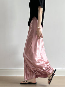 High Waist Satin Maxi Mermaid Skirt