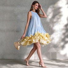 Load image into Gallery viewer, 2026 New French Halter Neck Chiffon Mini Dress for Women Summer Flowy Beach Vacation Dress for Petite
