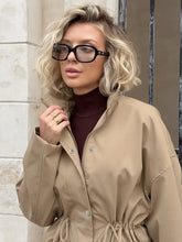 Load image into Gallery viewer, Long Style Oversized Drawstring Windbreaker
