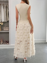 Загрузить изображение в средство просмотра галереи, Sleeveless Spliced Jacquard Floral Midi Dress

