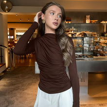 Cargar imagen en el visor de la galería, Long Sleeve Ruched T shirt
